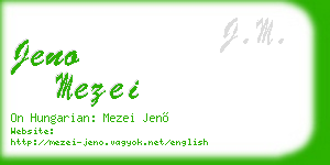 jeno mezei business card