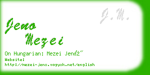 jeno mezei business card